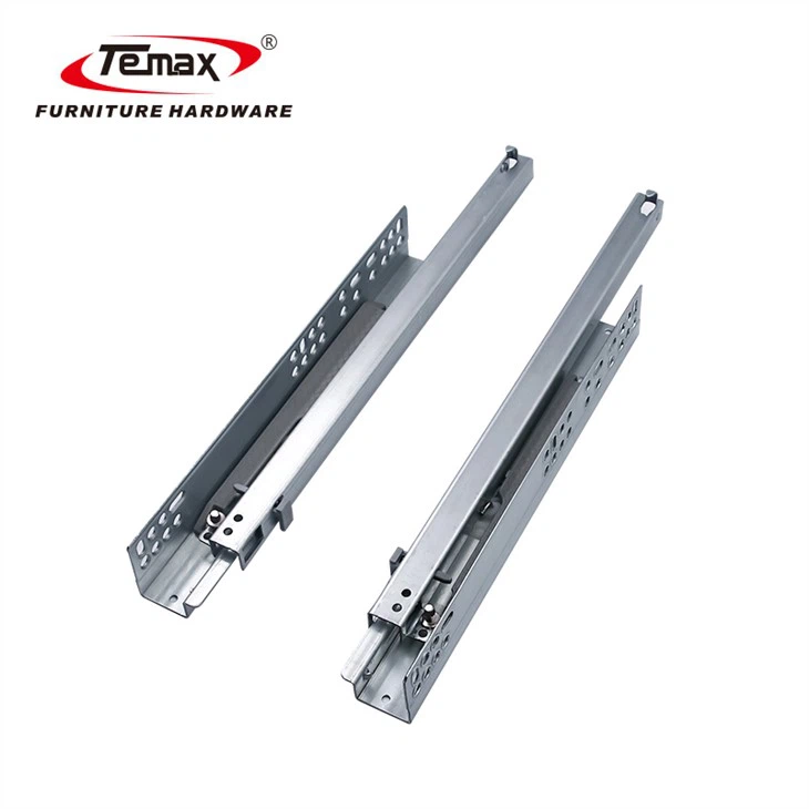 Undermount Two Fold Soft Close Concealed Drawer Slide With Adjusting Screws
