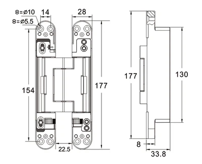 Temax Dark Cross Hydraulic Door Hinge Temax Dark Cross Hydraulic Door Hinge