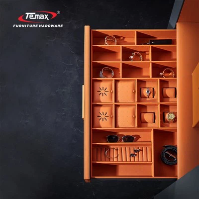 Temax Adjustable Suede Jewellery Wardrobe Box W-A018