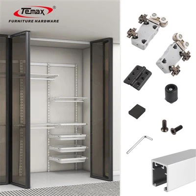 TEMAX Fixed Aluminum Frame Folding Door System Without Bottom Track TM037L